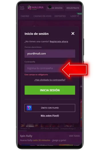 Escribe tu contraseña