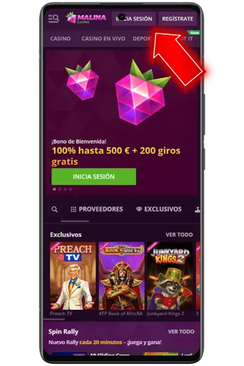 Haz clic en INICIAR SESIÓN