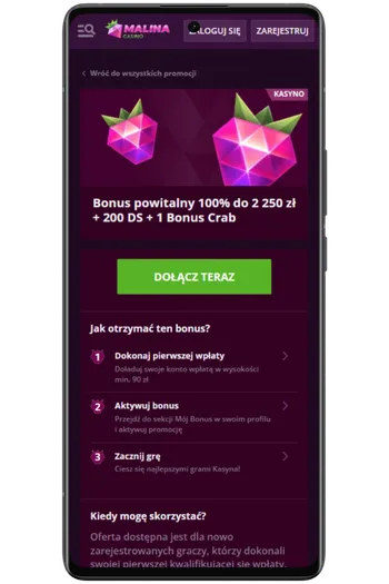 Przejdź do sekcji Bonusy i aktywuj
