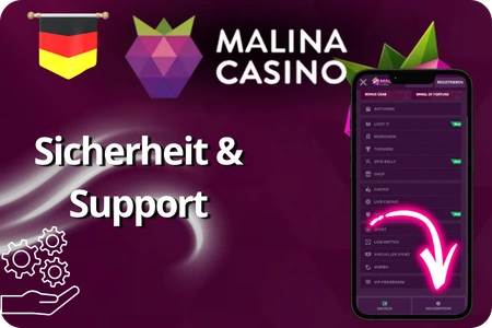 Malina Casino app Sicherheit und Support