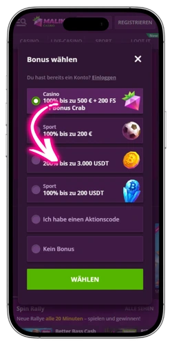 Malina Casino Willkommensbonus wählen Deutschland