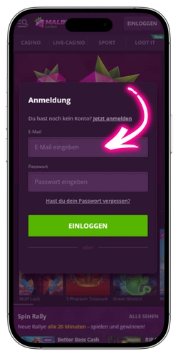 Malinocasino E-Mail eingeben Deutschland